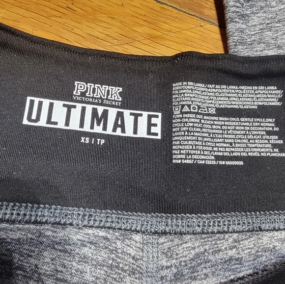 Victoria's Secret PINK Ultimate size sx/TP Mesh Cut Out High Rise Leggings/ Pant - Picture 3 of 17